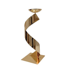 Load image into Gallery viewer, Gold S-shaped table centerpiece stand 33 inch tall for wedding and event decor