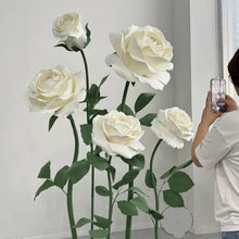 Load image into Gallery viewer, White EVA Rose Flower Set Wedding party decoration