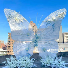 Load image into Gallery viewer, large white Butterfly Backdrop wedding Event Decor