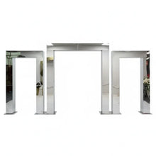 Load image into Gallery viewer, silver stainless steel wedding arch stand for elegant events