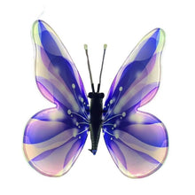 Load image into Gallery viewer, Blue LED acrylic butterfly decoration with auto moving feature