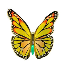 Load image into Gallery viewer, Yellow auto moving butterfly decoration for events
