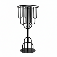 Load image into Gallery viewer, Black metal flower centerpiece for wedding event