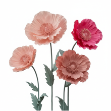 Load image into Gallery viewer, Giant pink paper flowers in 4 color variations