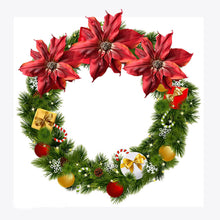 Load image into Gallery viewer, Giant handmade poinsettia Christmas wreath decoration for holiday displays