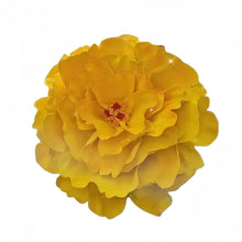Load image into Gallery viewer, Handmade yellow giant flower outdoor event decor with metal base