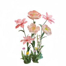 Load image into Gallery viewer, Pink giant paper flower arrangement 5.5ft tall with handmade blooms for wedding backdrop and event decor