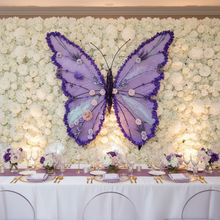 Load image into Gallery viewer, purple butterfly backdrop for wedding events