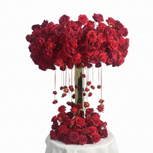 Load image into Gallery viewer, red flower Table Centerpiece for valentines day
