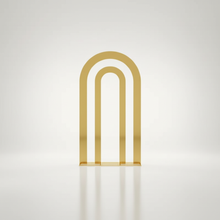 Load image into Gallery viewer, Reusable gold wedding arch frame for premium event decor and photo backdrop