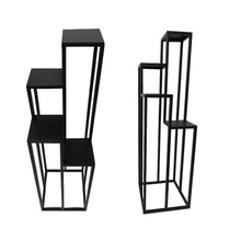 Load image into Gallery viewer, Black 3ft tall metal candle holders as elegant wedding and party table centerpiece decorations