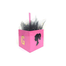 Load image into Gallery viewer, Hot pink balloon centerpiece kit displayed on party table with decorative setup