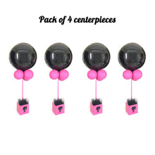 Load image into Gallery viewer, Hot pink balloon centerpiece kit with 4 DIY party decorations for birthdays and events