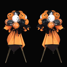 Load image into Gallery viewer, Orange Halloween balloon stand bouquet decorations with DIY kit for party setup