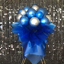 Load image into Gallery viewer, Blue balloon stand bouquet for Father's Day party decor - premium event decorations