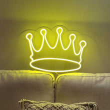 Load image into Gallery viewer, Crown LED neon sign in multiple colors - premium acrylic party and home decoration