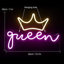 Load image into Gallery viewer, Queen Crown LED Neon Sign in Hot Pink - Premium Event Decor for Parties and Home