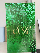 Load image into Gallery viewer, Greent shimmer wall backdrop for Christmas