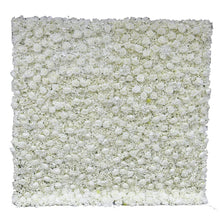 Load image into Gallery viewer, Artificial greenery wall backdrop with white roses for wedding reception and party photography - 8x8ft premium event decor