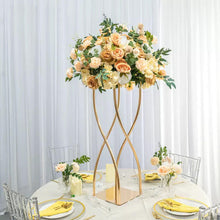 Load image into Gallery viewer, Luxury gold metal centerpiece stand for wedding reception tables
