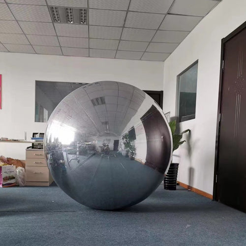 silver big mirror balls luxury event decor