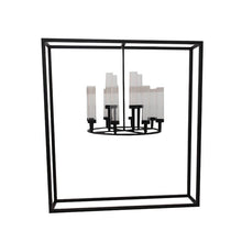 Load image into Gallery viewer, Black metal candle holder centerpiece 47 inches tall for wedding and party table decor
