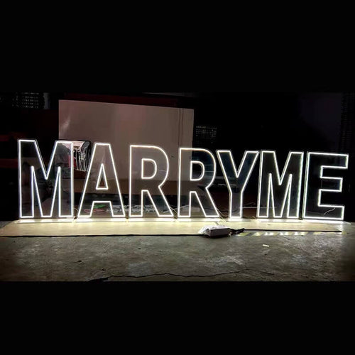 marry me neon sign marqueen letters