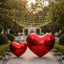 Load image into Gallery viewer, 6ft Big Inflatable Chrome Heart Ball – Wedding, Valentines &amp; Event Decoration
