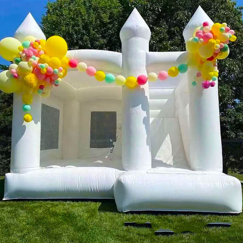 White Bounce house Castle Party Decor