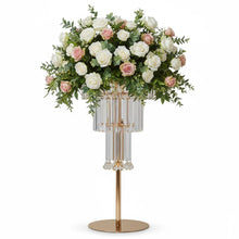 Load image into Gallery viewer, floral Crystal Table Centerpiece Set - 2PCS Metal Wedding Party Decorations
