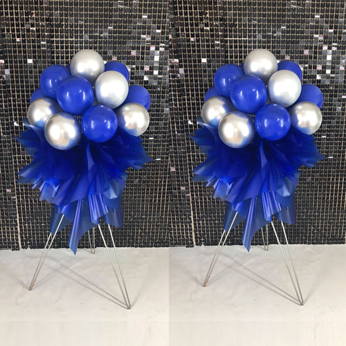 royal blue balloon stand for 50th birthday party