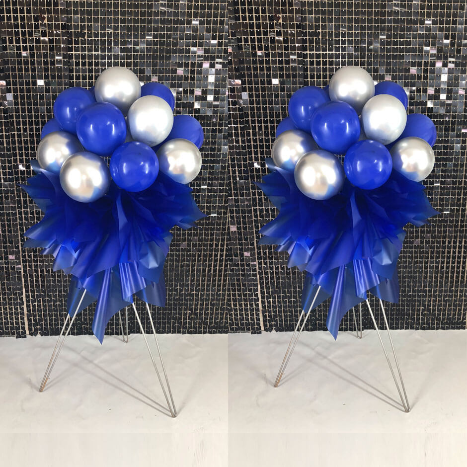 royal blue balloon stand for 50th birthday party