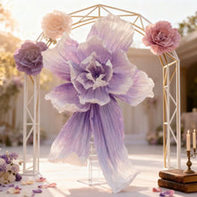 Load image into Gallery viewer, purple paper flower decor wedding event backdrop
