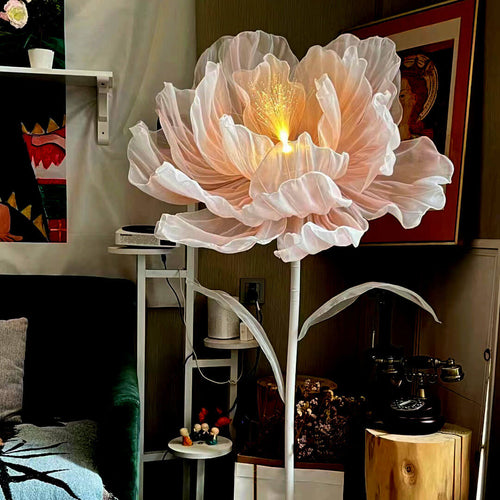 blooming giant flower led lamp art 