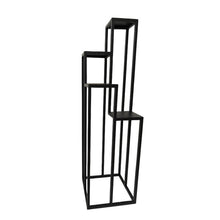 Load image into Gallery viewer, Black metal candle stand centerpiece with flower decoration for events and celebrations
