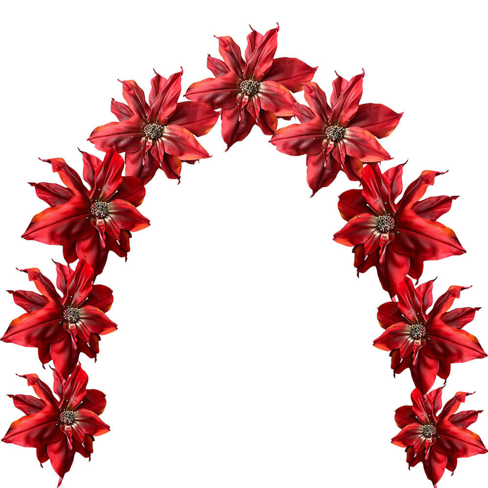 giant flower arch christmas event decorations