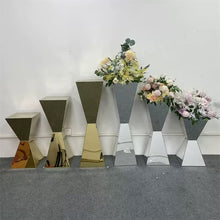 Load image into Gallery viewer, Premium metal flower table centerpiece set of 2 for wedding reception and party displays
