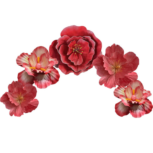 giant flower decor for holiday store front