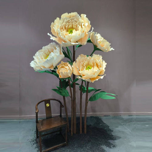 Giant flower peony arrangement event decor 