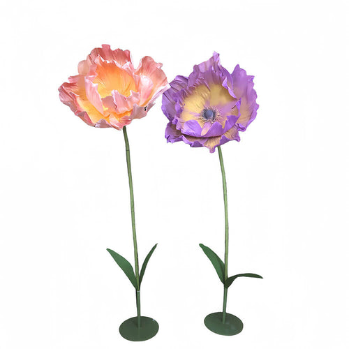 handmade paper flower wedding event backdrop 