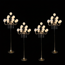 Load image into Gallery viewer, Gold LED Centerpieces for indoor wedding events

