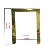 Load image into Gallery viewer, Gold wedding arch backdrop stand durable metal frame for ceremony displays
