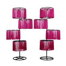 Load image into Gallery viewer, Hot pink 65-inch tall metal tassel stand for table centerpiece decorations
