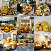 Load image into Gallery viewer, inflatable gold mirror balls decorations
