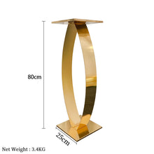Load image into Gallery viewer, Gold metal table centerpiece stand 31 inches tall for wedding and event decoration
