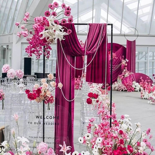 hot pink party backdrop stand