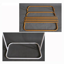 Load image into Gallery viewer, Durable metal wedding sign stand in white gold or black finish for ceremonies
