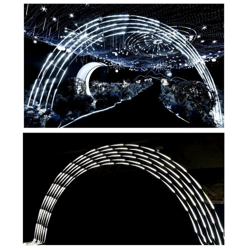 meteor light arch for wedding backdrop