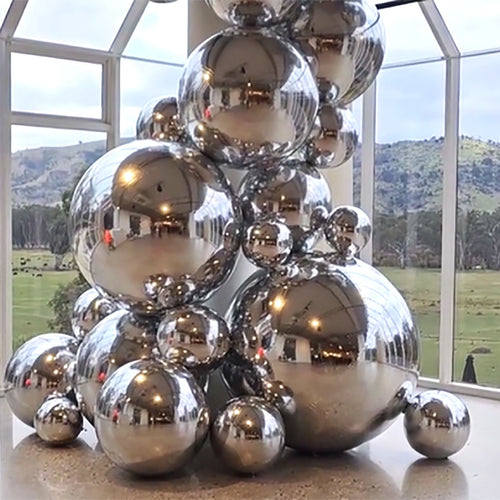 Silver Inflatable Mirror Ball 