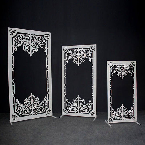 white wedding Event backdrop stand